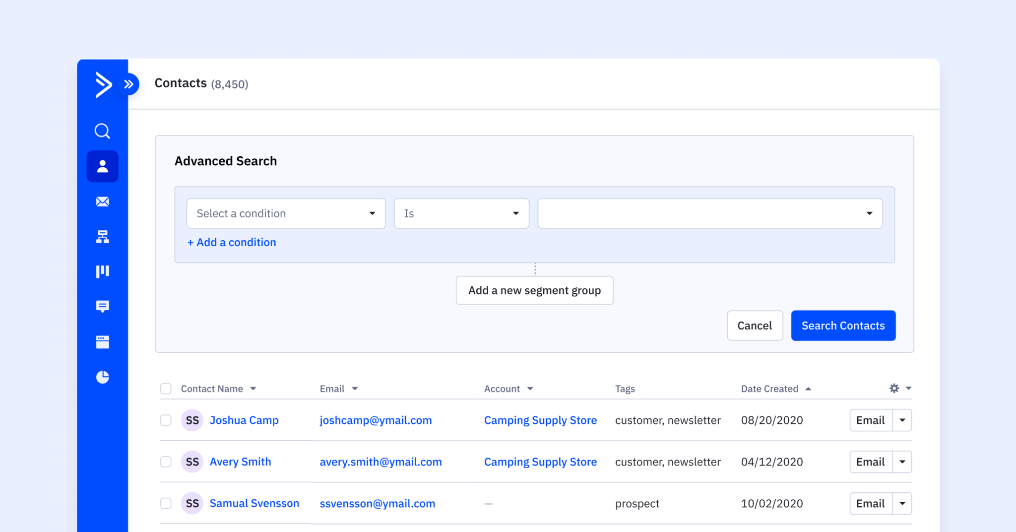 ActiveCampaign vs Mailchimp. ActiveCampaign List Segmentation.