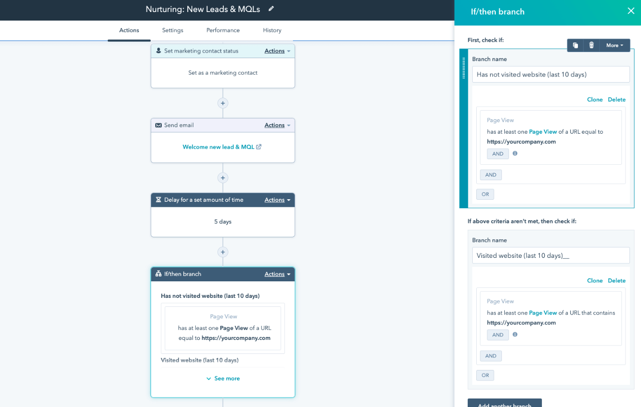 Hubspot review. Hubspot automation builder.