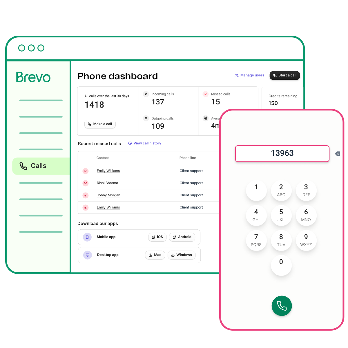 Brevo vs Mailerlite. Brevo mobile app.