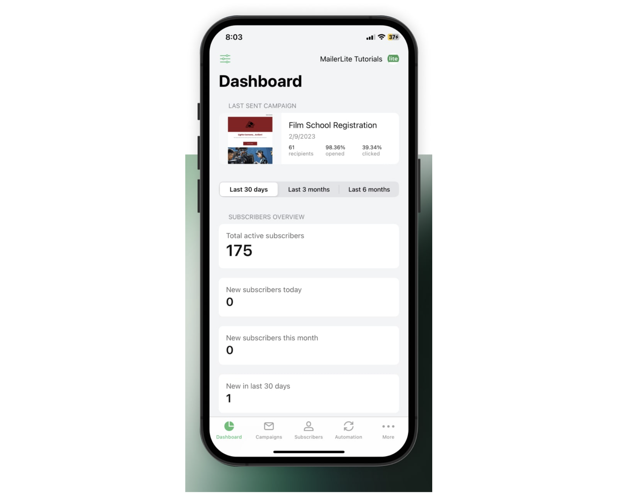 Brevo vs Mailerlite. Mailerlite mobile app.